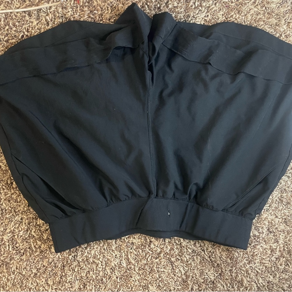 Zella Black Cropped Relaxed Sweatshirt